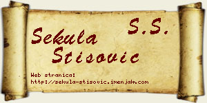 Sekula Stišović vizit kartica